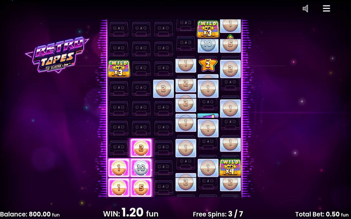 Free Spins en cours, Wild Tape convertis sur la grille